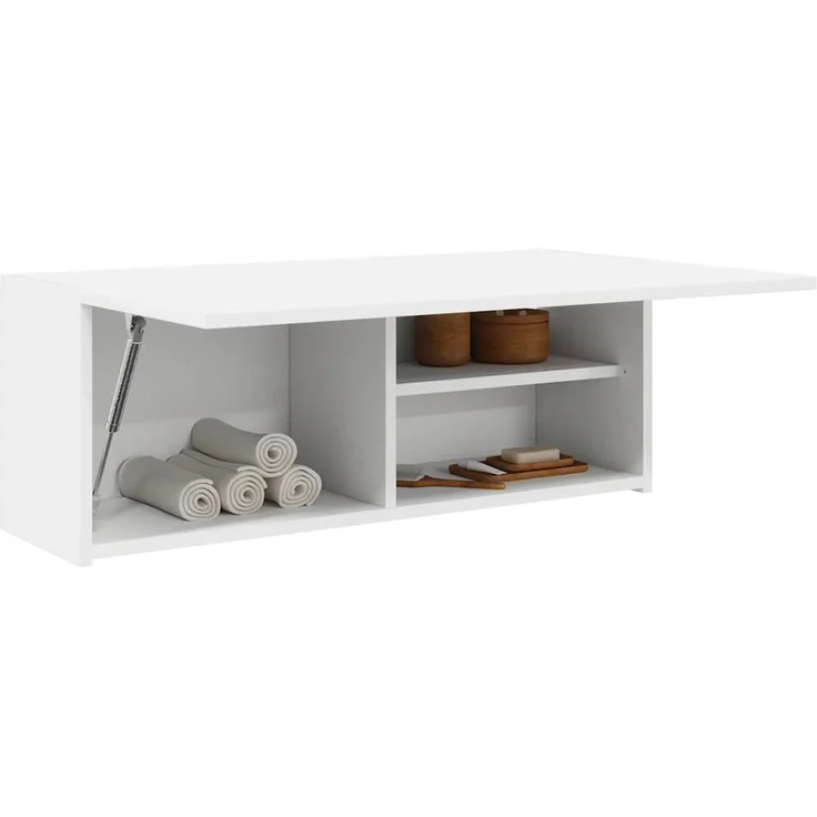 Bad-Wandschrank Weiß 80 x 25 x 30 cm Holzwerkstoff – Bild 1