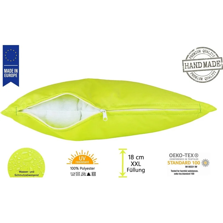 JACK Dekokissen 45x45cm Outdoor Lounge Kissen inkl. XXL Füllung, starke Füllung, strapazierfähig, wasserabweisend, In- und Outdoor – Bild 3