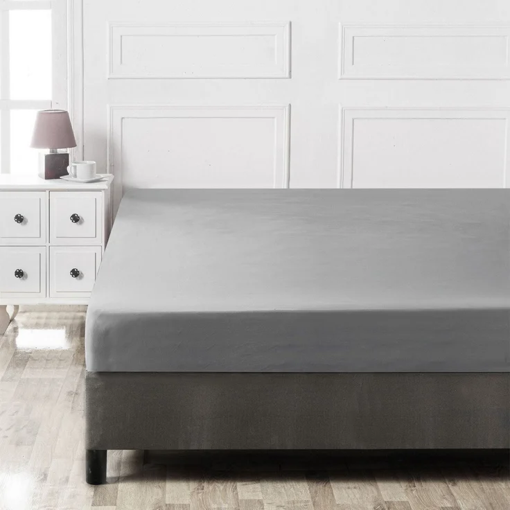 L'essentiel Maison 'Dark Grey' Ranforce King Spannbettlaken (FR) (IT) (ES) (DE), Dunkelgrau, 200+30 x 160 cm – Bild 3