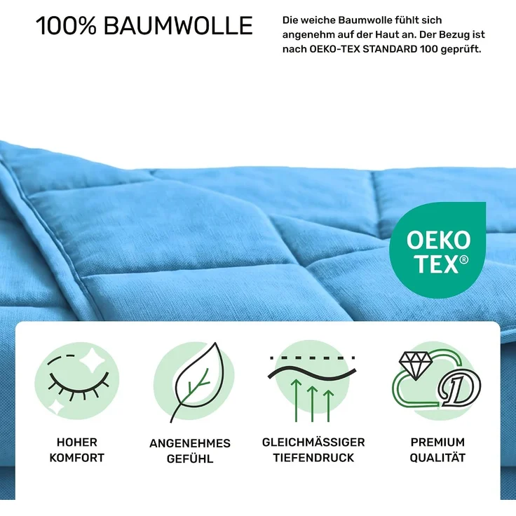 Dailydream Therapie Gewichtsdecke | 135x200 | 4,5 kg | Pink | aus flauschigem Fleece | mit Glasperlenfüllung | schwere Decke zum Schlafen | Weighted Blanket | Therapiedecke | Körpergewicht bis 52 kg – Bild 4