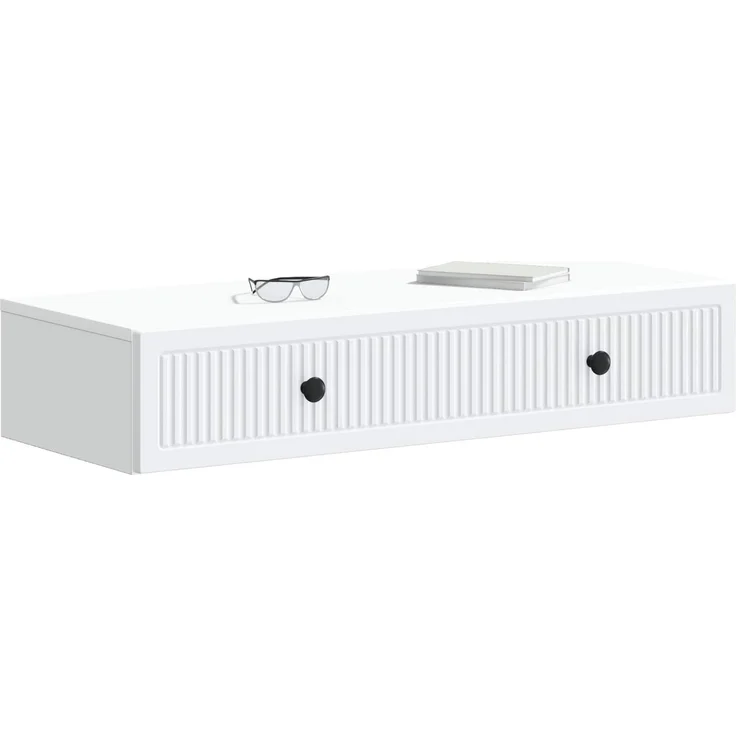 vidaXL Wandmontierter Beistelltisch Weiß 87,5 x 34,5 x 17 cm 897985 – Bild 3