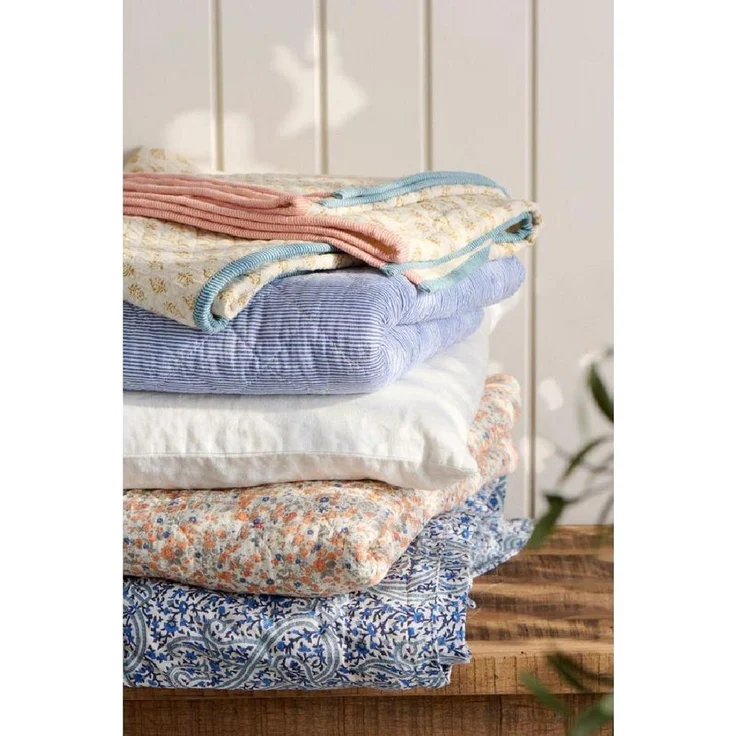 Ib Laursen - Decke Quilt Tagesdecke Überwurf 180x130cm Blau 6108-13 – Bild 2