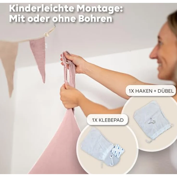 lilimaus Betthimmel Hochwertiger Baldachin Betthimmel Kinderzimmer, Gold Applikation, Stilvoller Baldachin für Baby- und Kinderzimmer – Bild 5