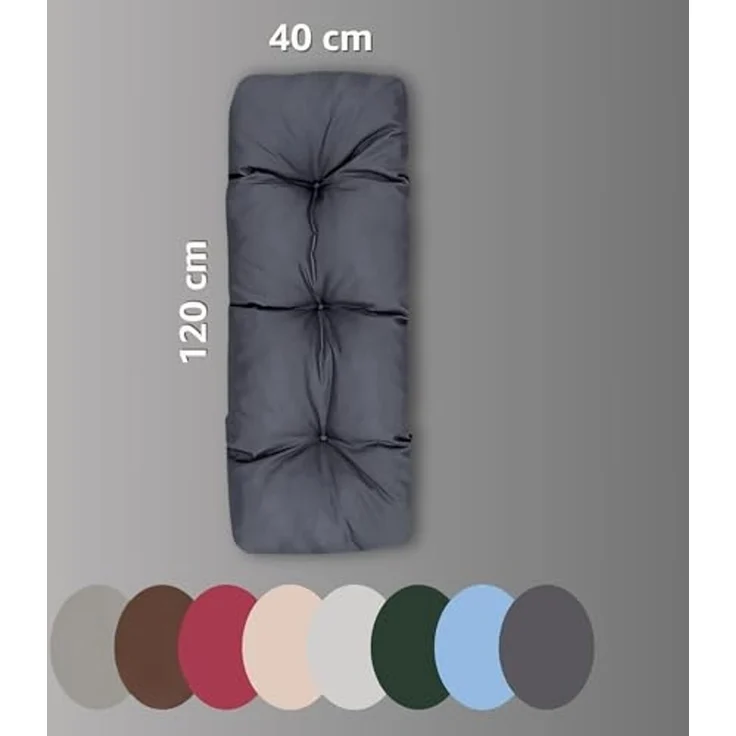 Amazinggirl Palettenkissen Outdoor Kissen Rückenkissen 40x120 cm - Auflagen für Paletten Europaletten Palettensofa und Palettenmöbel Palettenpolster Braun – Bild 2
