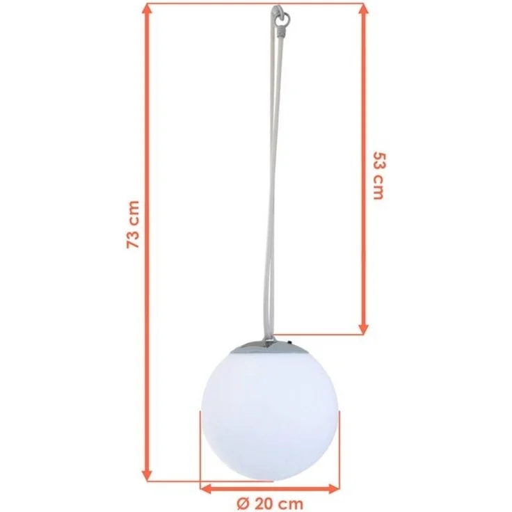 Spetebo LED Solarleuchte Premium Solar LED Hängeleuchte - Ø 20 cm / 4 LED, Einschaltautomatik, LED, warmweiß, Garten Deko Lampe zum Hängen – Bild 4