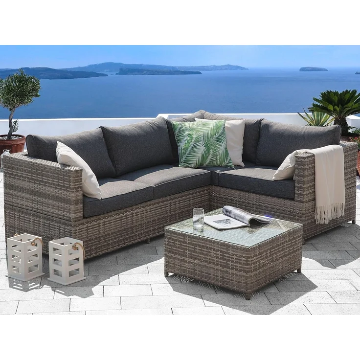 Outdoor Kissenbezug Set AVOLA Dunkelgrau – Bild 2