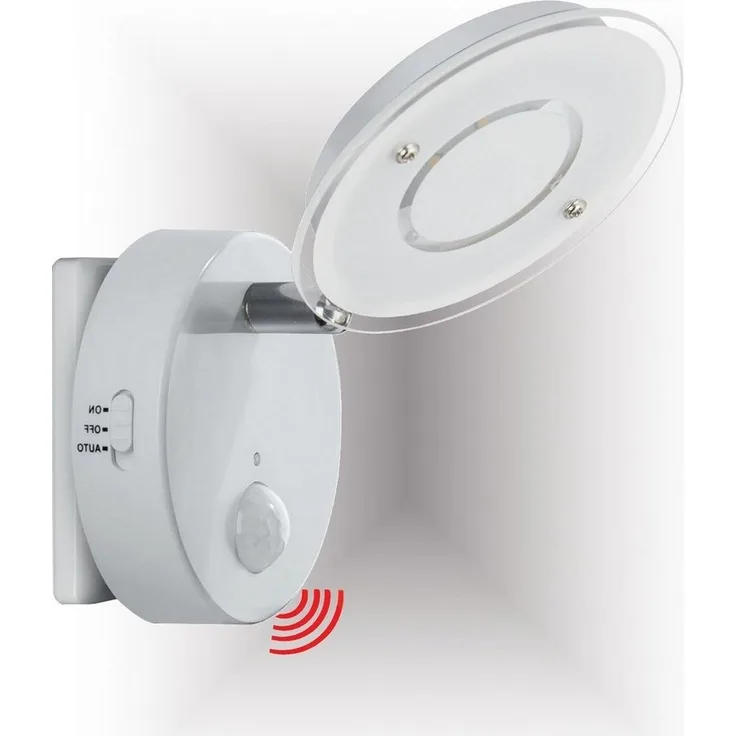 TRANGO LED Nachtlicht, Bewegungsmelder, 2636-016 LED Sensor Nachtlicht *NITE* in Weiß mit Automatikfunktion direkt 230V mit Bewegungssensor I Sicherheitslicht I Steckdose Lampe, Steckdose Lampe I Wandlampe I Orientierungslicht I Kinder Nachtlampe