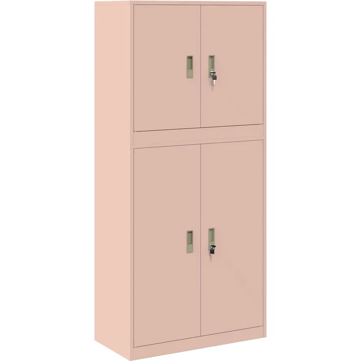 vidaXL Aufbewahrungsschrank 2 stk. Rosa 80 x 40 x 175 cm Stahl 3438736 – Bild 2