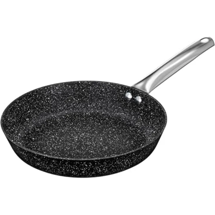 Smile MPC-24/9/01 Rund Allzweckpfanne Schwarz Edelstahl Keramik Gas Halogen Induktion Versiegelte Platte Edelstahl 24 cm