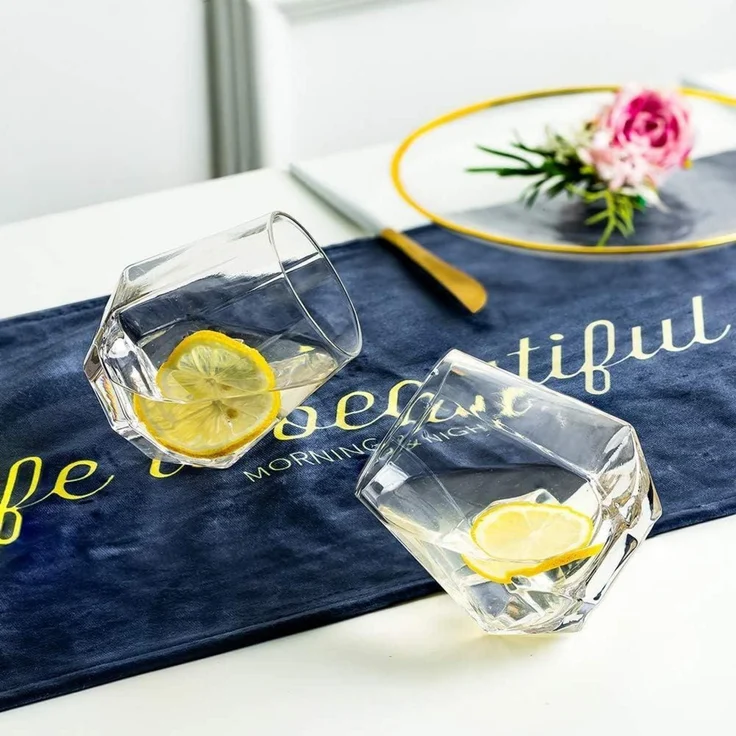 Modernes Diamond Whisky Glas-Set 300 Ml für Männer Frauen Bourbon Rum Tumbler 2 – Bild 2