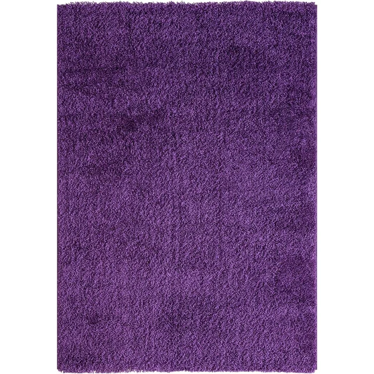 VIMODA Teppich Prime Shaggy Hochflor Langflor Einfarbig Modern Lila für Wohnzimmer, Schlafzimmer, kinderzimmer, Maße:Ø 120 cm Rund – Bild 8