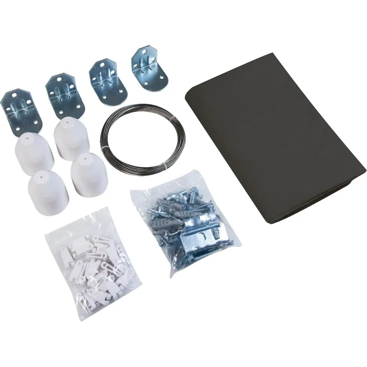 Windhager Sonnensegel-Seilspann-Set, 270x140 cm, Sonnenschutz, atmungsaktiv, Polyestergewebe, Anthrazit