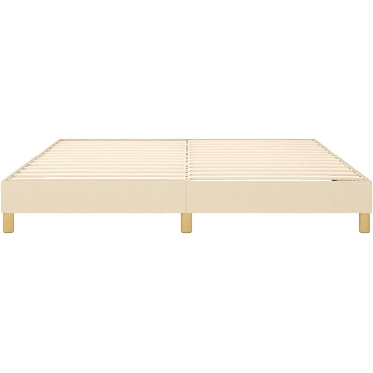 vidaXL Polsterbett, Stoff, 25,0 cm, Creme, 180x200 cm, mit Lattenrost, Natur – Bild 4