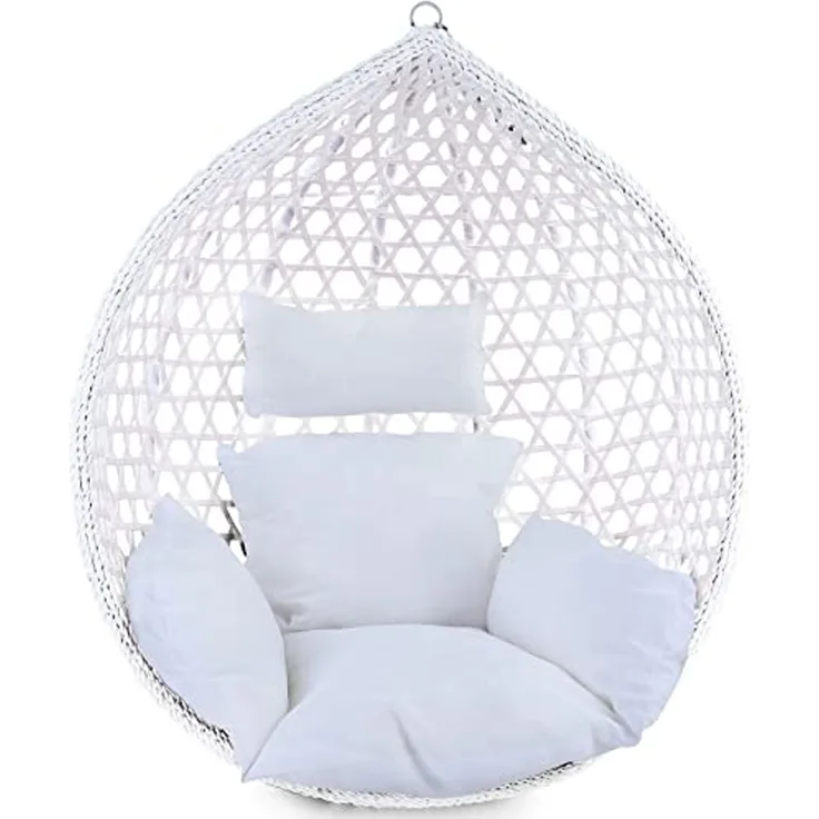 Kissen für Hängesessel Korb inkl. Rückenteil 2-teiliges Set Style Weiss