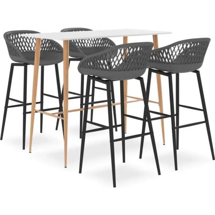 5-tlg. Bar-Set Weiß und Grau [3057433]