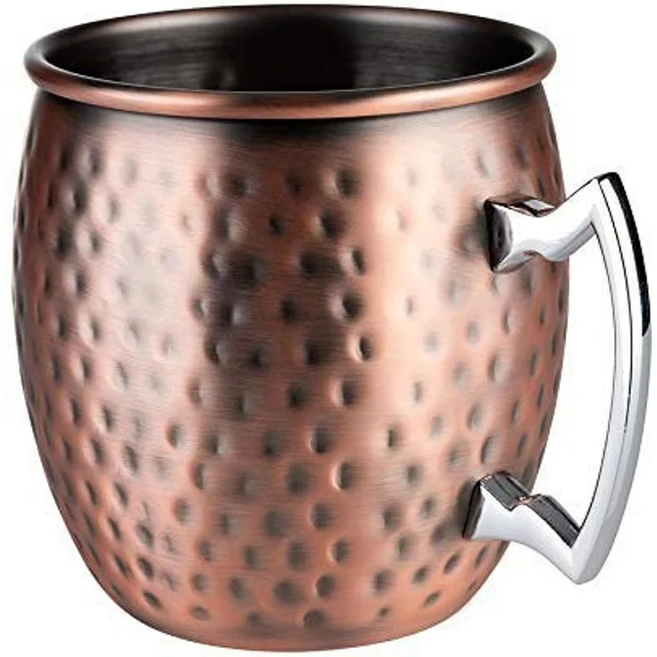Buddy's Becher Buddy´s Bar, 4-tlg, Edelstahl, Moscow Mule Becher, 500 ml, hochwert. Edelstahl, Hammerschlag-Effekt – Bild 3
