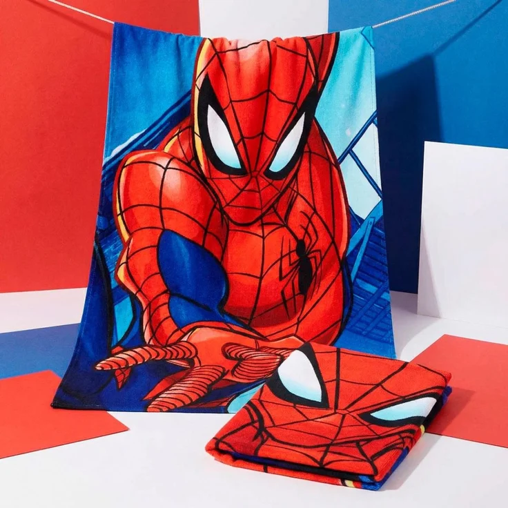 Marvel Spiderman 140x70 cm Kinder Badetuch Handtuch weich leicht schnelltrocknend Strandtuch – Bild 5