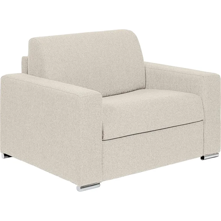 Vente-unique - CALITO - Schlafsessel - Metall - Stahl - Beige - 124 x 95 x 85 cm