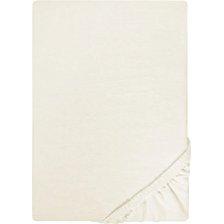Castell Jersey-Stretch-Spannbetttuch 0077113, natur, 1x 120x200 cm