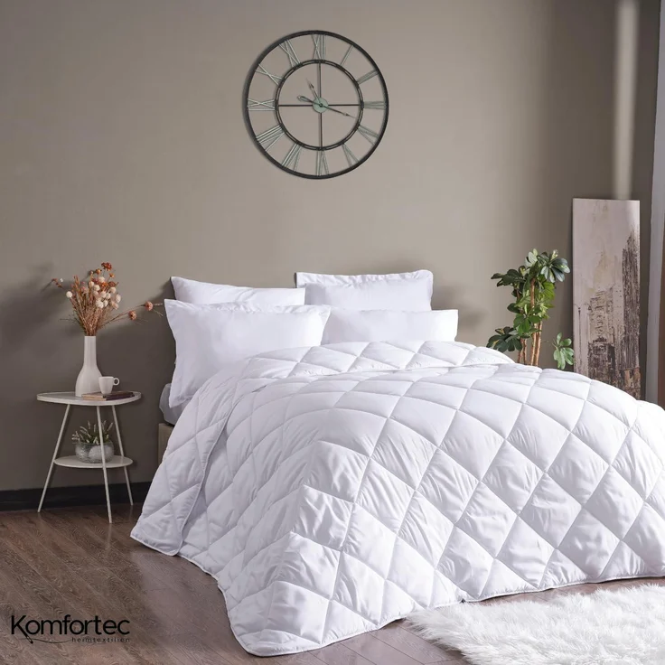 Komfortec Winterdecke 135x200 cm, warme Bettdecke für Winter, Decke Antiallergisch Blanket, Weiß – Bild 2