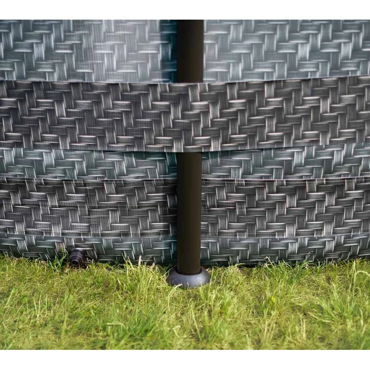 Summer Waves 'Elite' Frame Pool, Komplettset mit exklusivem Zubehör, Rattanoptik grau, Ø 488x122 cm – Bild 7