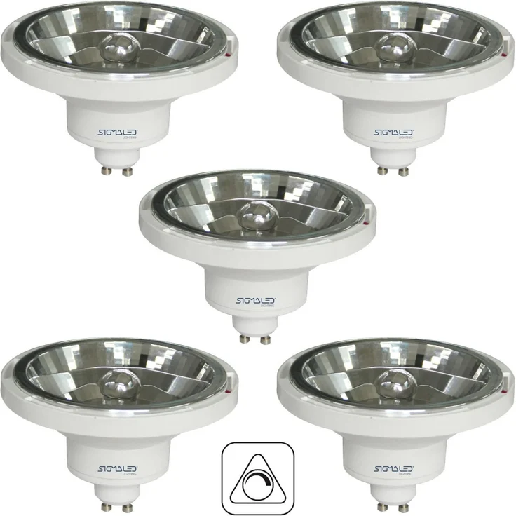 Sigmaled lighting - DIMMBAR LED-Spot AR111 GU10-Sockel - 14 W (entspricht 110 W Halogen-Spot) - Neutralweißes LED-Licht (4000 K) - 230V AC - 1050 Lumen - 5er-Pack - DIMMBAR AR111 LED-Leuchtmittel