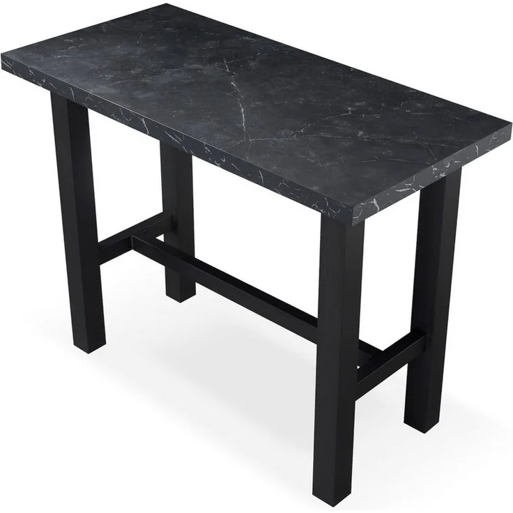 DUBI Möbel Bartisch LOTTE, schweres 4-Fuß oder X-Gestell, Metallgestell, Holztischplatte aus MDF