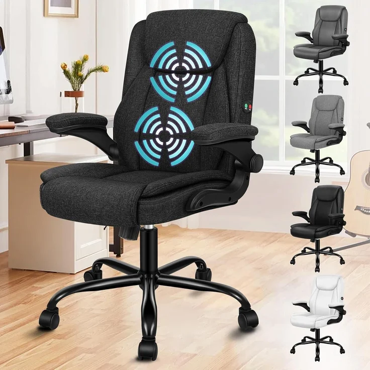Ergonomischer Gaming Stuhl Massage Bürostuhl SGS Gas-Lift Schwarz – Bild 1