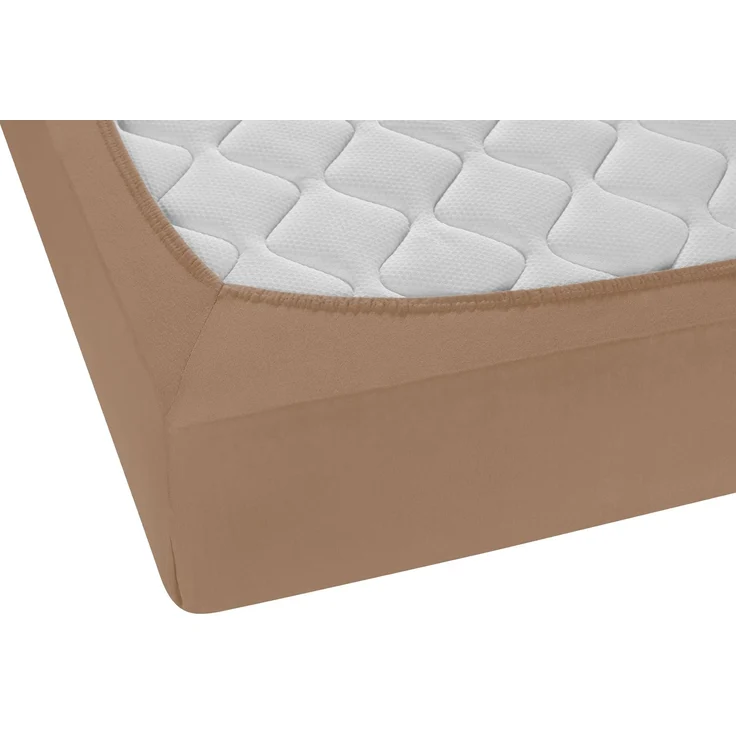 biberna Feinjersey-Spannbetttuch 0077144, macchiato, 1x 180x200 cm - 200x200 cm – Bild 2