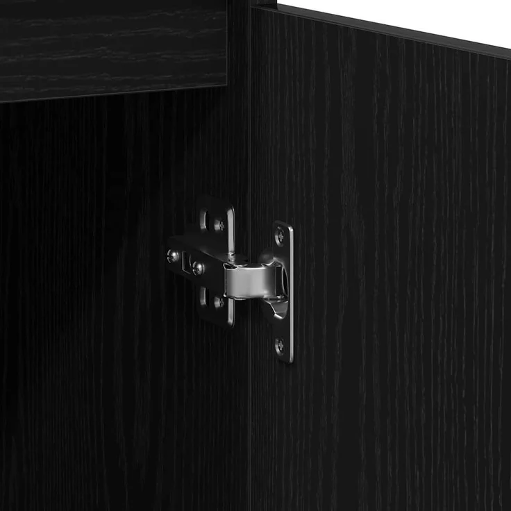 vidaXL Sideboard mit Schublade Schwarz Eichen-Optik 71x35x65 cm 861599 – Bild 10