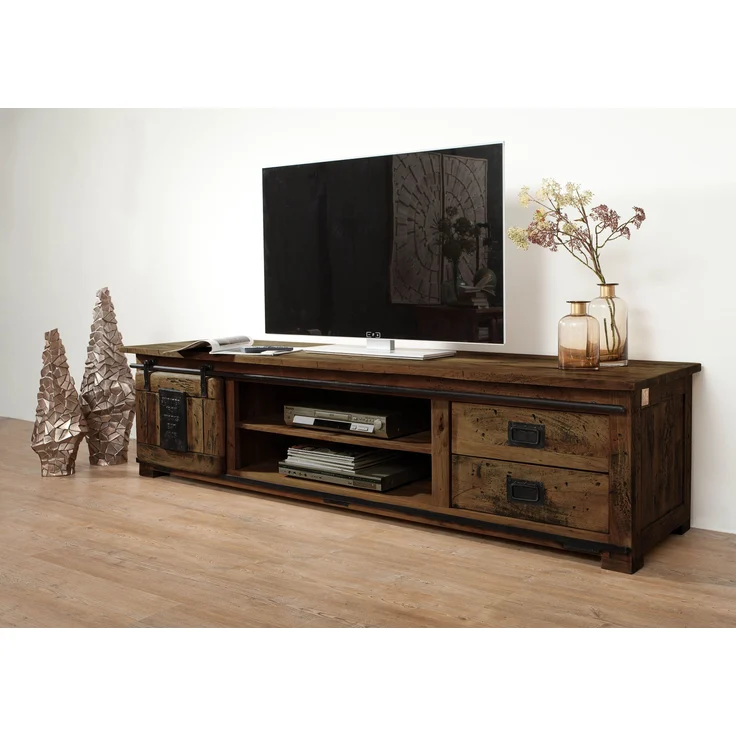TV-Board Mango 200x55x50 braun lackiert RAILWAY #436 – Bild 9