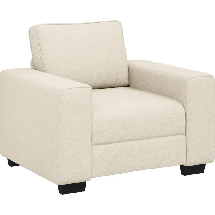 vidaXL | Sofa | mit Kissen mit Kissen Beige 100 x 77 x 82 cm Leinen 4105155