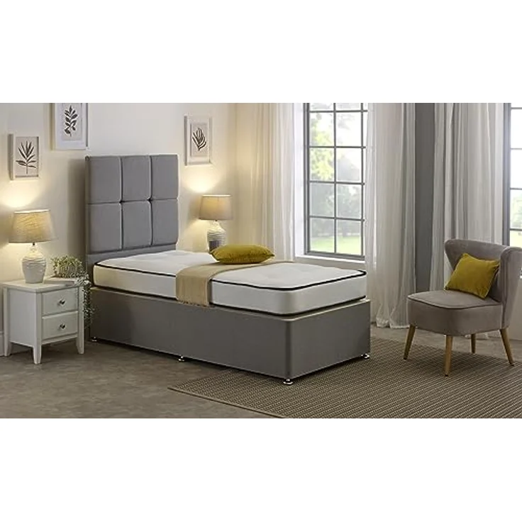 eXtreme comfort ltd Damask Essentials Double Life kleine Einzelbettmatratze (75x190 cm), doppelseitig getuftete Federkernfederung, schaumfreie Komfortfüllung, leicht zu reinigender Damastbezug – Bild 7