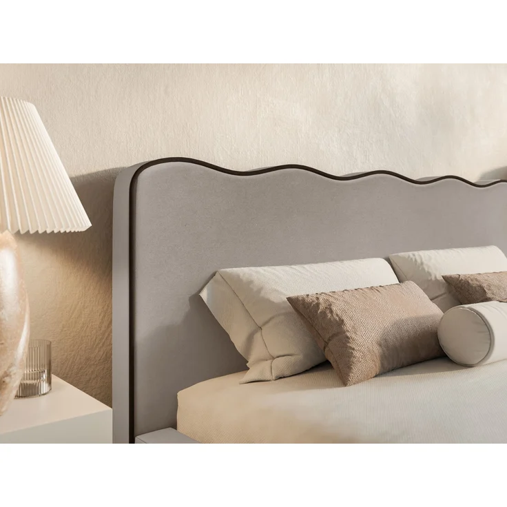 Selsey 'Duney' Polsterbett mit Bettkasten, Velours, beige, 180x200 – Bild 7