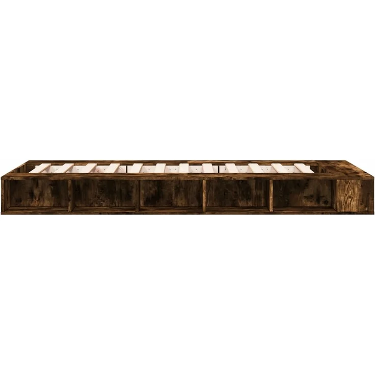 vidaXL Bettgestell Räuchereiche 90x200 cm Holzwerkstoff 3280521 – Bild 4