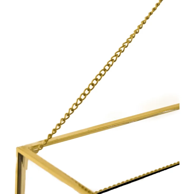 Schmuck- und Dekobox mit Deckel & Spiegelboden, Gold - 20 x 30 x 8 cm – Bild 4