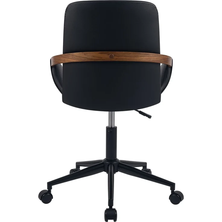 CLP Bürostuhl Daina Kunstleder höhenverstellbar 360 Grad drehbar mit Rollen,walnuss/schwarz – Bild 6