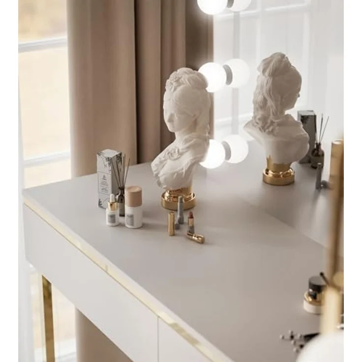 Lookway Schminktisch AURORA GOLD ELITE Kaschmir mit Spiegel – Bild 5