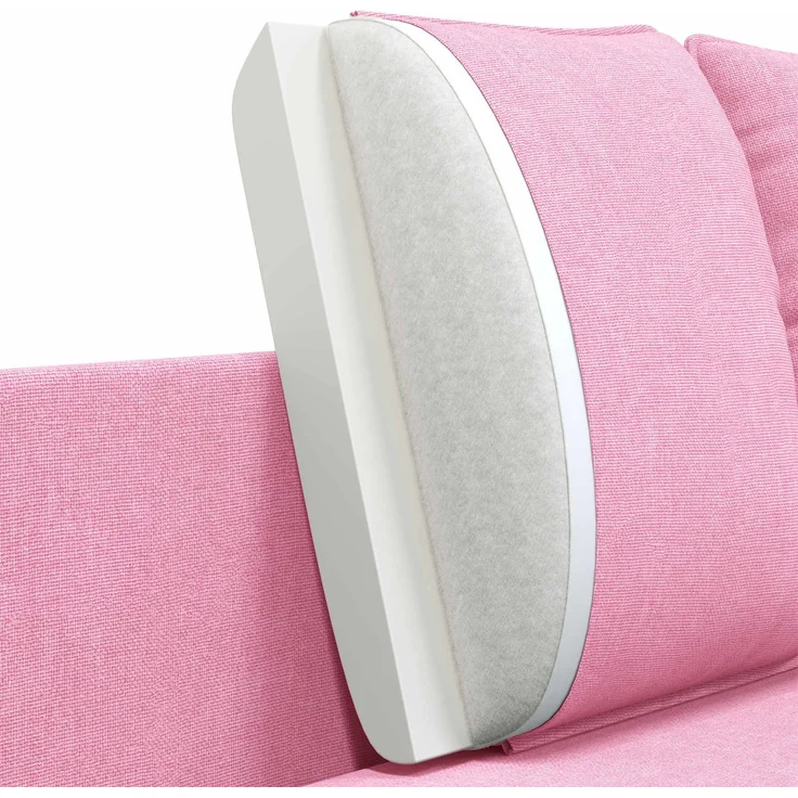 vidaXL 3-Sitzer-Sofa Rosa 222 x 81 x 89 cm Stoff 42048640 – Bild 8