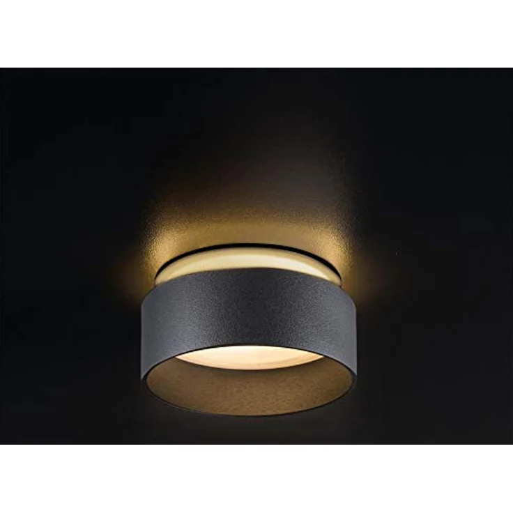 SSC-LUXon LED Deckenstrahler Sudara, Einbau Design Spot Leuchte schwarz, indirektes Licht, 4W warmweiß, Ø 80 mm, für 230V – Bild 3