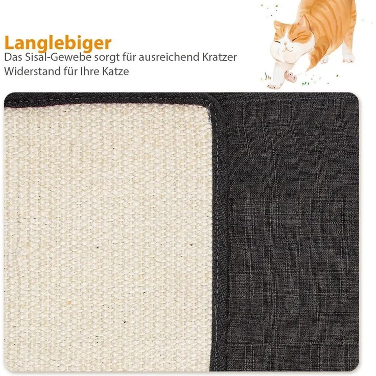 nobleza Kratzmatte Katzen Kratzmatte Kratzschutz Sofa, Sisal Kratzteppich für Katze, (2-tlg)