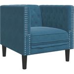 vidaXL Chesterfield-Sessel Blau Samt 372681