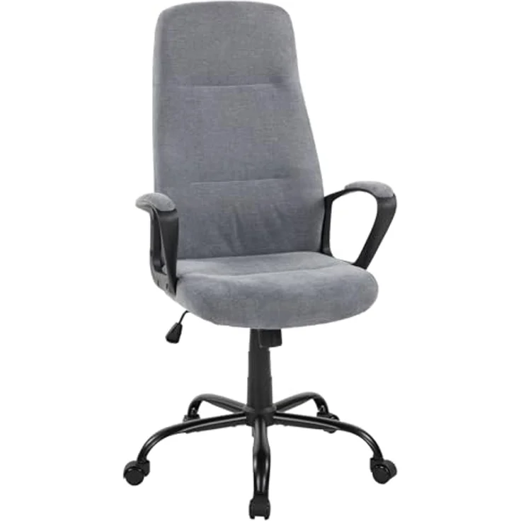 Chefsessel >Merlin< ergonomisch, kieselgrau, Webstoff - 64x111x64cm (BxHxT) – Bild 3