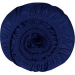 Schiesser 'Flexi' Spannbettlaken mit Gummizug, Jersey / Elasthan, Marineblau, 90x200 cm