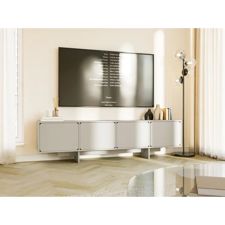 Selsey 'Wuwu' TV-Schrank 4-türig, greige, 55 x 200 x 35 cm – Bild 3