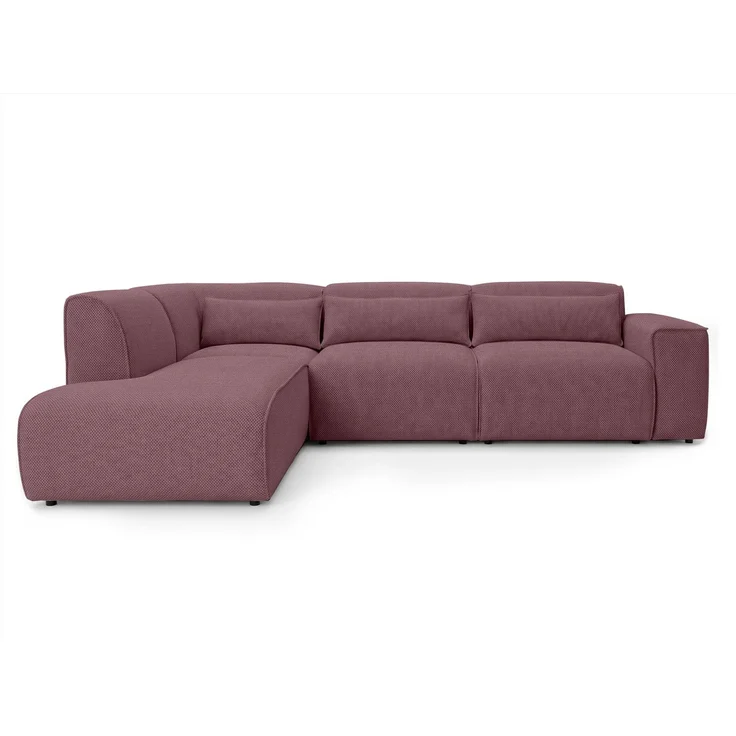 AX LIVING Wohnlandschaft mit Schlaffunktion Ruyam Altrosa Sofa L – Bild 5
