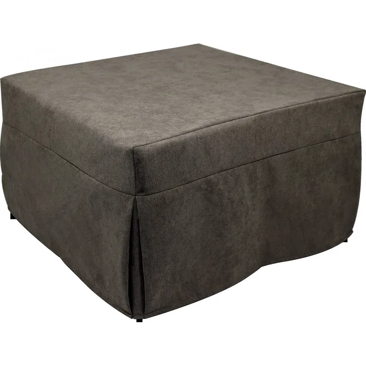 Dmora Pouf Arno, Mehrzwecksessel, Sitzsack, Hockerhocker, Made in Italy, 78x78 h45 cm, Braun