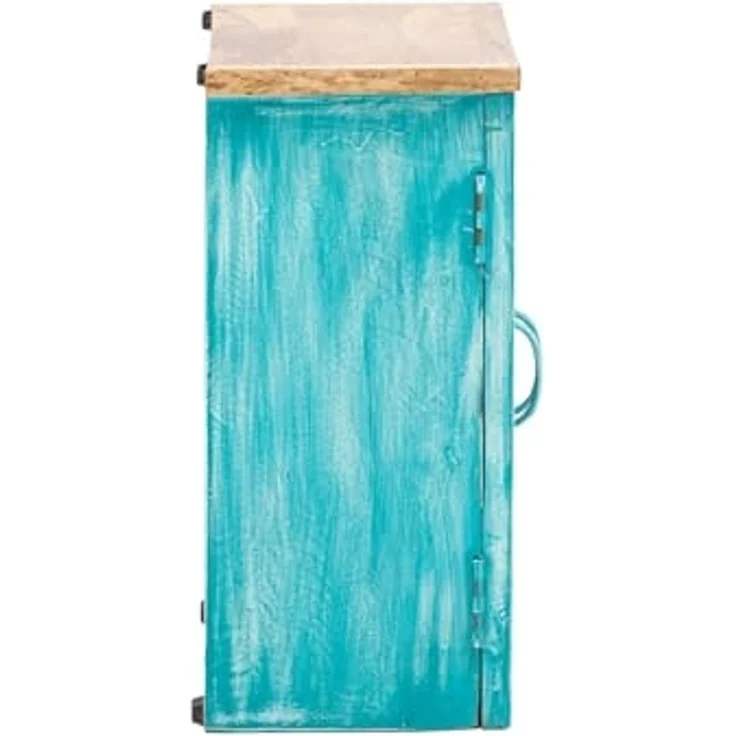 massivum Spiegelschrank Santa Cruz blau 52x50x23 cm Mango-Holz Hängeschrank Wandschrank Badmöbel Badezimmer – Bild 7