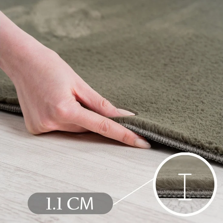 SIMPEX24 Teppich Unicolor - Einfarbig, Läufer, Höhe: 11 mm, Perfekt geeignet für Wohnzimmer, Schlafzimmer,Kinderzimmer – Bild 3