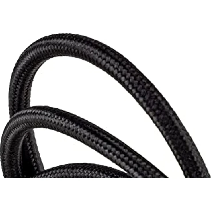 E27 Lampenaufhängung "Silikon" schwarz, 230V, E27 Fassung, 80cm Textilkabel – Bild 3